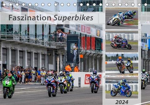 Faszination Superbikes (Tischkalender 2024 DIN A5 quer), CALVENDO Monatskalender