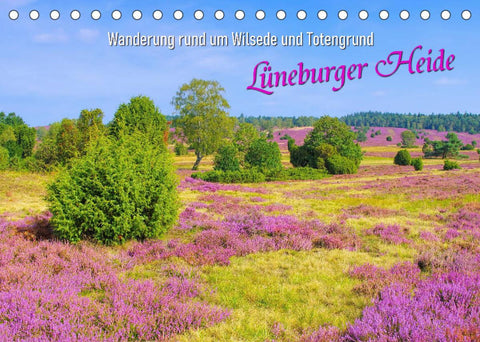Lüneburger Heide - Wanderung rund um Wilsede und Totengrund (Tischkalender 2022 DIN A5 quer)