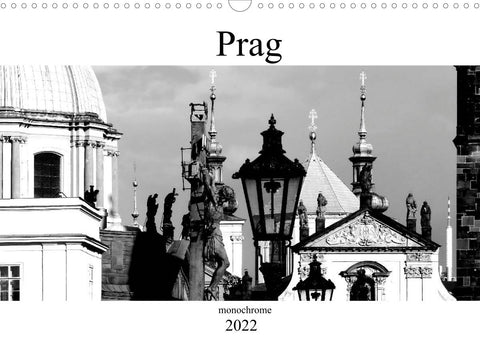 Prag monochrom (Wandkalender 2022 DIN A3 quer)