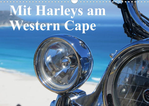 Mit Harleys am Western Cape (Wandkalender 2022 DIN A3 quer)