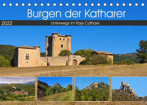 Burgen der Katharer - Unterwegs im Pays Cathare (Tischkalender 2022 DIN A5 quer)