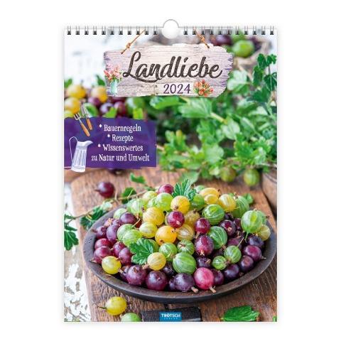 Trötsch Classickalender Landliebe 2024 - Bauernregeln, Rezepte, Wissenswertes zu Natur und Umwelt