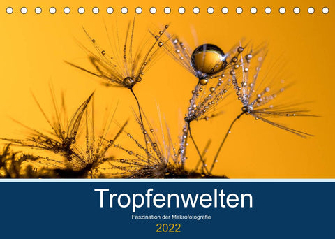 Tropfenwelten; Faszination der Makrofotografie (Tischkalender 2022 DIN A5 quer)