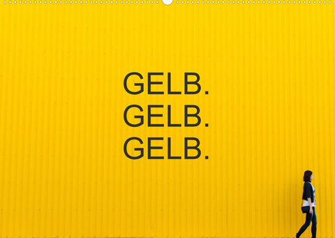 Gelb. Gelb. Gelb. (Wandkalender 2022 DIN A2 quer)