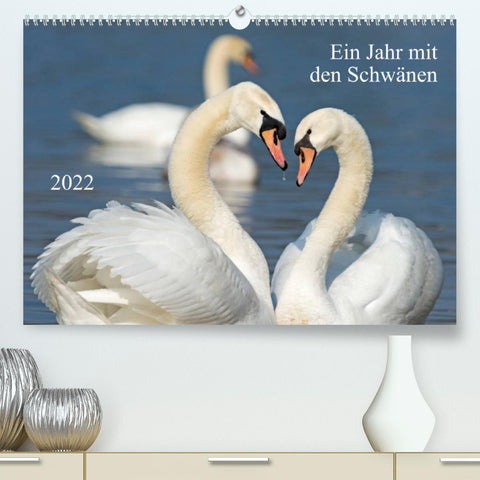 Ein Jahr mit den SchwänenCH-Version (Premium, hochwertiger DIN A2 Wandkalender 2022, Kunstdruck in Hochglanz)