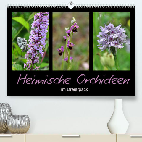 Heimische Orchideen im Dreierpack (Premium, hochwertiger DIN A2 Wandkalender 2022, Kunstdruck in Hochglanz)