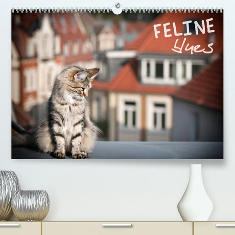 FELINE blues (Premium, hochwertiger DIN A2 Wandkalender 2022, Kunstdruck in Hochglanz)