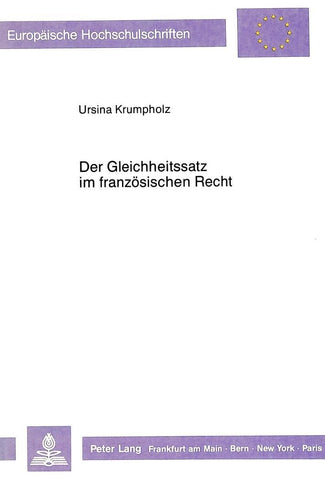 Der Gleichheitssatz im französischen Recht