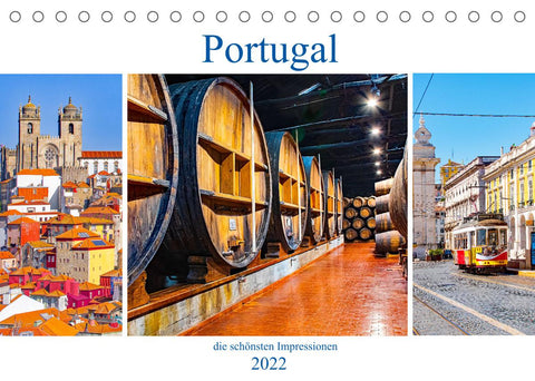 Portugal - die schönsten Impressionen (Tischkalender 2022 DIN A5 quer)