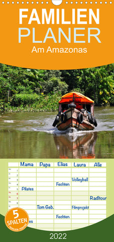 Familienplaner Am Amazonas (Wandkalender 2022 , 21 cm x 45 cm, hoch)