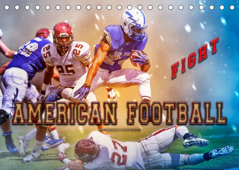 American Football - Fight (Tischkalender 2022 DIN A5 quer)