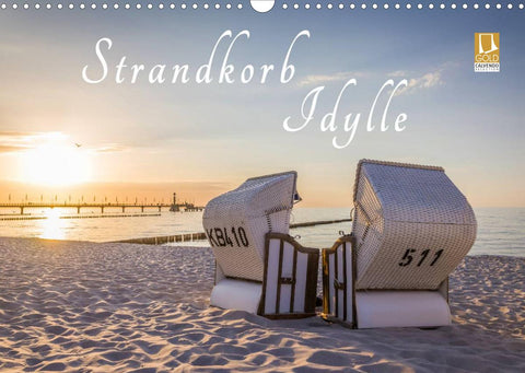 Strandkorb Idylle (Wandkalender 2022 DIN A3 quer)
