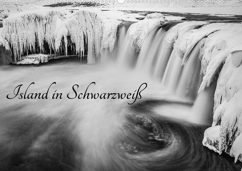 Island in Schwarzweiß (Wandkalender 2022 DIN A2 quer)