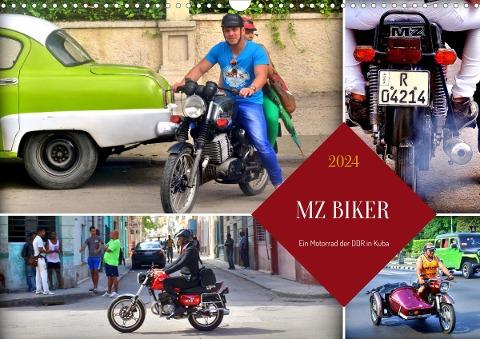 MZ BIKER - Ein Motorrad der DDR in Kuba (Wandkalender 2024 DIN A3 quer), CALVENDO Monatskalender