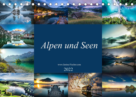 Alpen und Seen (Tischkalender 2022 DIN A5 quer)