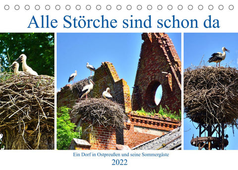 Alle Störche sind schon da - (Tischkalender 2022 DIN A5 quer)