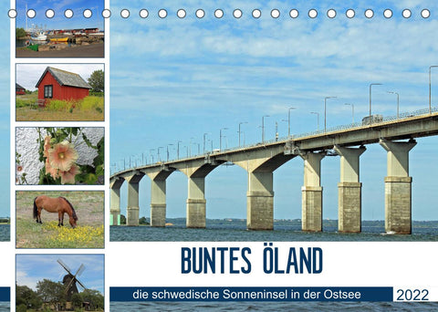 BUNTES ÖLAND (Tischkalender 2022 DIN A5 quer)