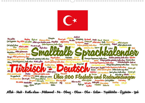 Smalltalk Sprachkalender Türkisch-Deutsch (Wandkalender 2022 DIN A2 quer)