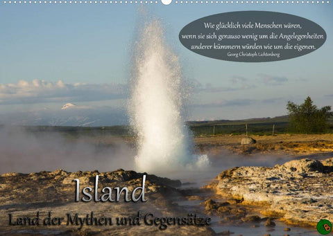 Island - Land der Mythen und Gegensätze (Wandkalender 2022 DIN A2 quer)