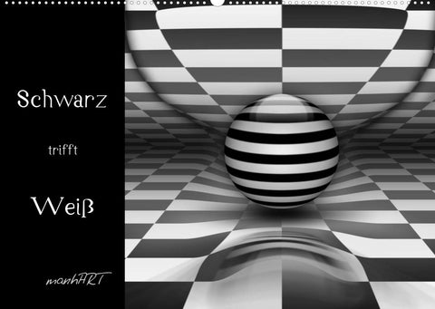 Schwarz trifft Weiß (Wandkalender 2022 DIN A2 quer)