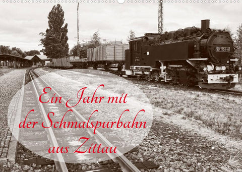Ein Jahr mit der Schmalspurbahn aus Zittau (Wandkalender 2022 DIN A2 quer)
