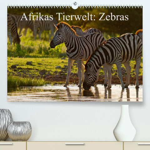 Afrikas Tierwelt: Zebras (Premium, hochwertiger DIN A2 Wandkalender 2022, Kunstdruck in Hochglanz)