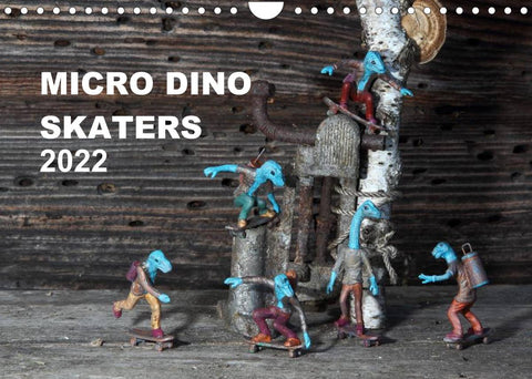 Micro Dino Skaters 2022 (Wandkalender 2022 DIN A4 quer)