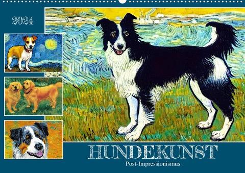 Hundekunst (Wandkalender 2024 DIN A2 quer), CALVENDO Monatskalender