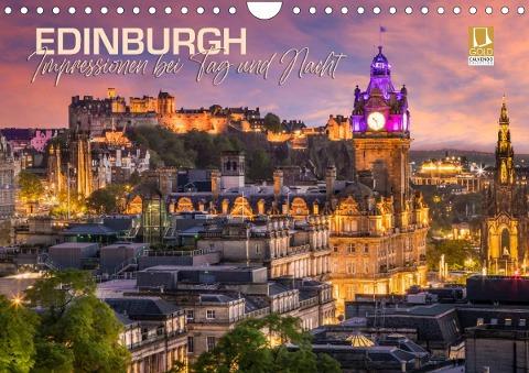 EDINBURGH Impressionen bei Tag und Nacht (Wandkalender 2024 DIN A4 quer), CALVENDO Monatskalender