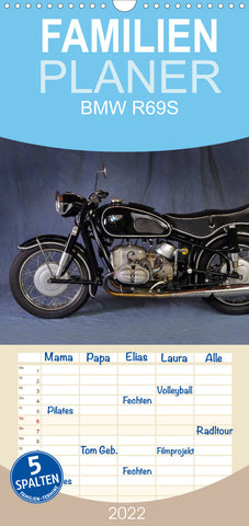 Familienplaner BMW R69S (Wandkalender 2022 , 21 cm x 45 cm, hoch)