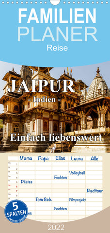 Familienplaner Jaipur -Indien- einfach liebenswert (Wandkalender 2022 , 21 cm x 45 cm, hoch)